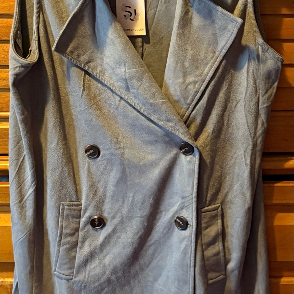 Sincerely Jules Double-Breasted Gray Vest